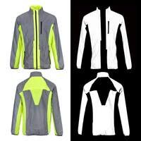 Hi Vis Reflective Running and Cycling Jacket &pipe; Reflective and Yellow