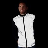 BTR Reflective Cycling & Running Gilet & Vest 3-P – 3 Pockets (2 Side & 1 Rear Pocket)